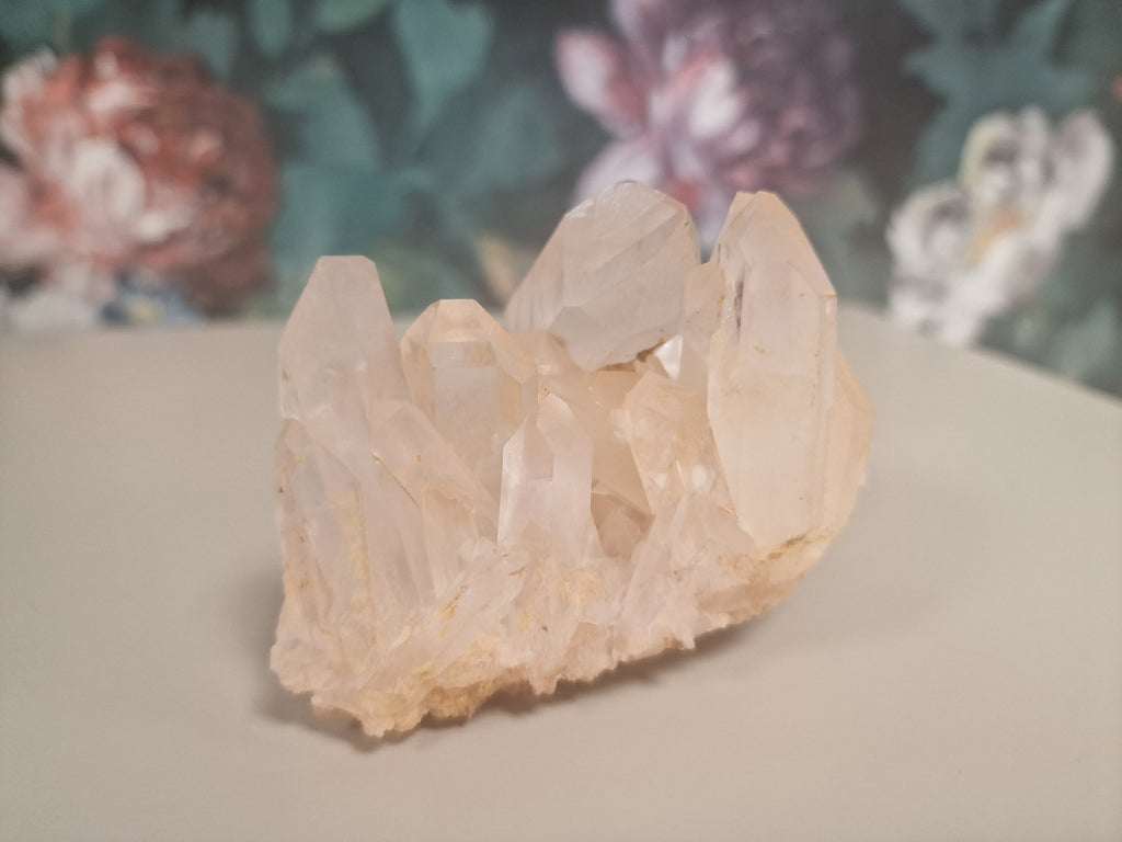 Peach quartz cluster