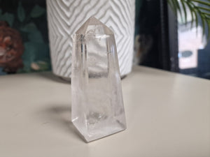 Clear quartz obelisk