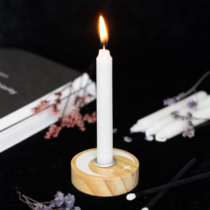 Mystical moon candle holder