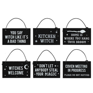 Mini witch signs